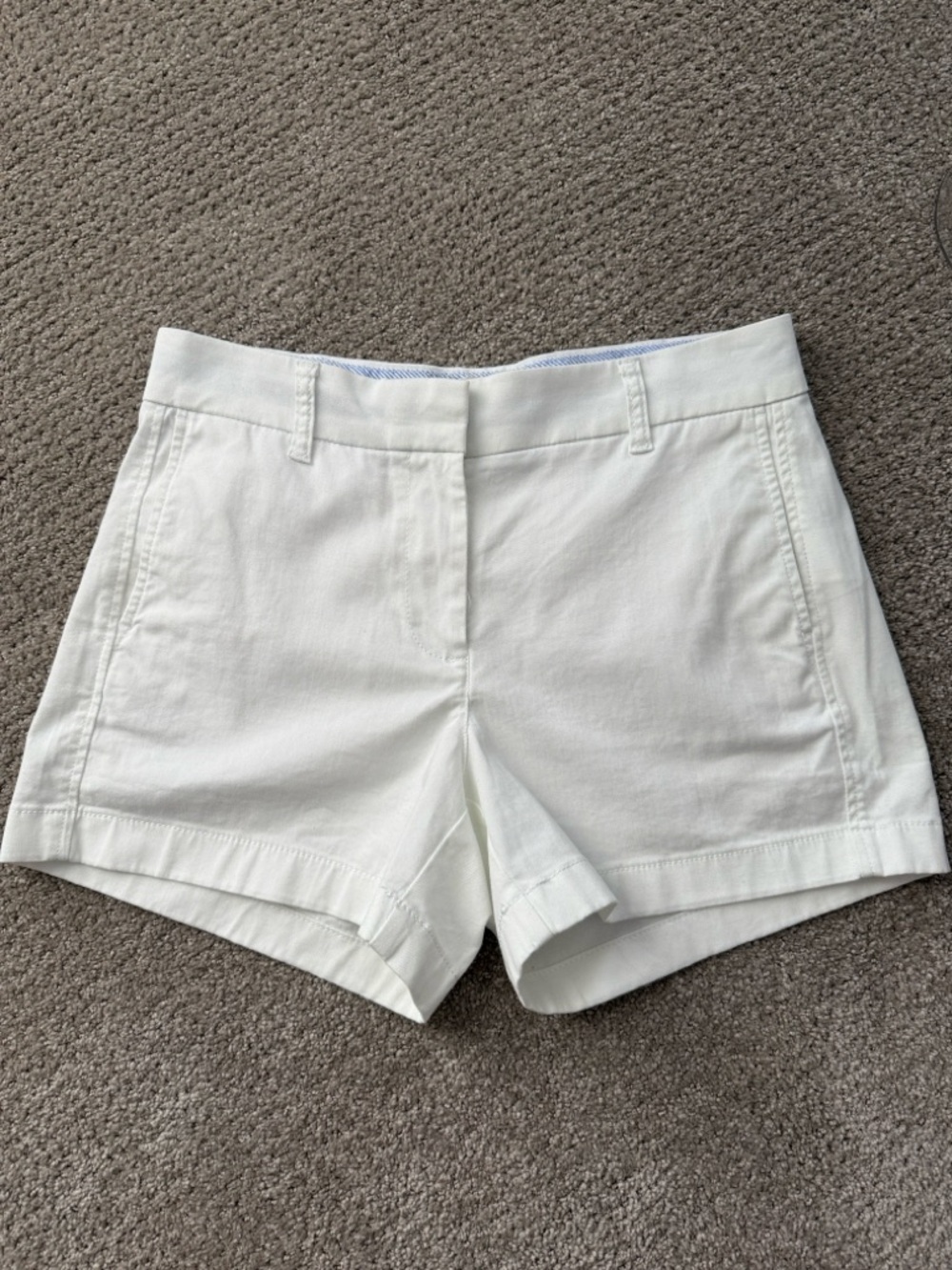 J. Crew white 4” length shorts